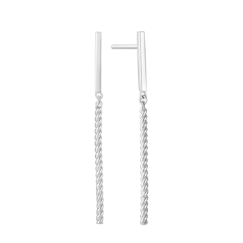 Ørehængere i rhodineret sterling sølv – Støvring Design