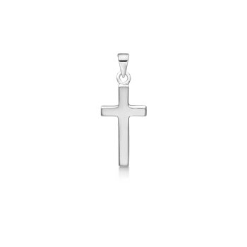 Vedhæng i forgyldt sølv med kors, 10 x 18 mm – Støvring Design