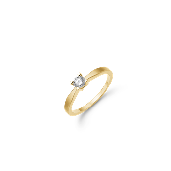 Aagaard 14 karat d.ring 1x0,25ct wsi 4/grab i 14 karat guld