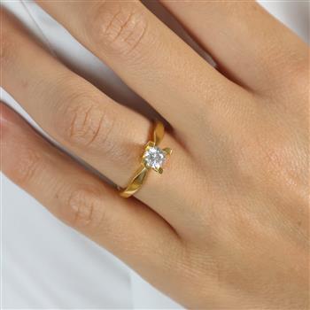 Aagaard 14 karat d.ring 1x0,50ct wsi 4/grab i 14 karat guld