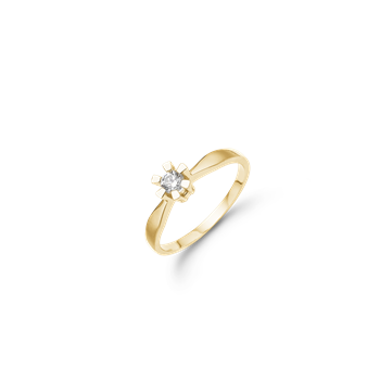 Aagaard 14 karat d.ring 1x0,15ct wsi i 14 karat guld