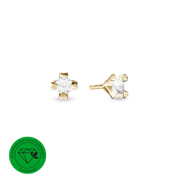 Aagaard Ørestik 14 karat labgrown diamant 2x0,40ct i 14 karat guld