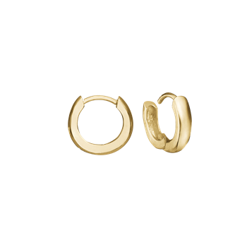 Aagaard 14 karat creol, tråd med klaplås, fra By i 14 karat guld