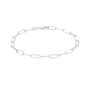 Armbånd i rhodineret sterling sølv, 21 cm – Støvring Design
