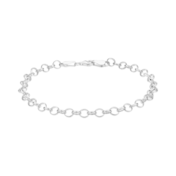 Armbånd i rhodineret sterling sølv, 21 cm – Støvring Design