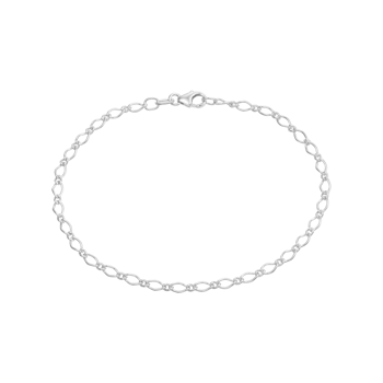 Armbånd i rhodineret sterling sølv, 21 cm – Støvring Design