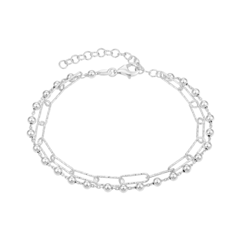 Armbånd i rhodineret sterling sølv med ugle – Støvring Design