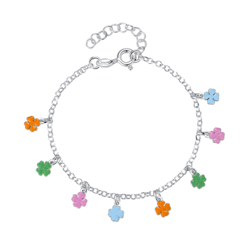 Armbånd i sterling sølv med klar emalje – Støvring Design