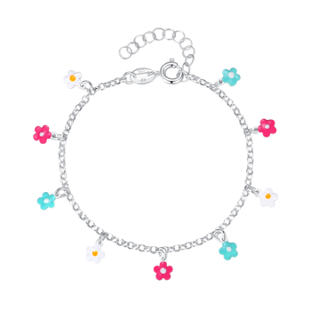 Armbånd i sterling sølv med klar emalje – Støvring Design