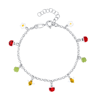 Armbånd i sterling sølv med klar emalje – Støvring Design