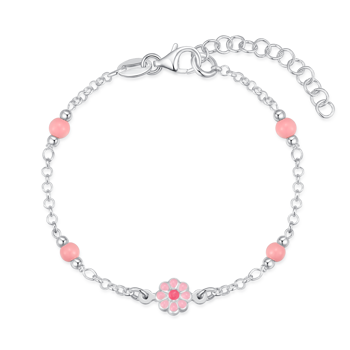Armbånd i sterling sølv med klar emalje – Støvring Design