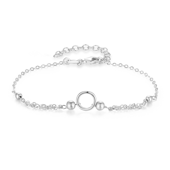 Armbånd i rhodineret sterling sølv med ugle – Støvring Design