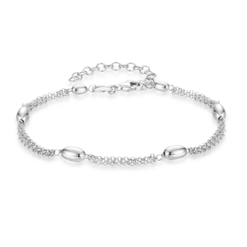 Armbånd i rhodineret sterling sølv med ugle – Støvring Design