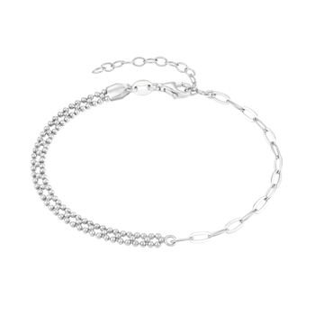 Armbånd i rhodineret sterling sølv med ugle – Støvring Design