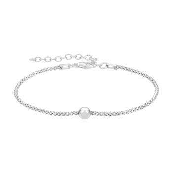 Armbånd i rhodineret sterling sølv med ugle – Støvring Design
