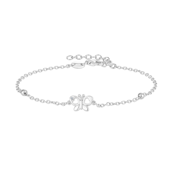 Armbånd i rhodineret sterling sølv med klar zirkonia – Støvring Design