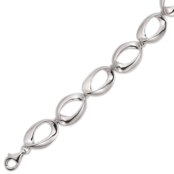 Armbånd i rhodineret sterling sølv – Støvring Design