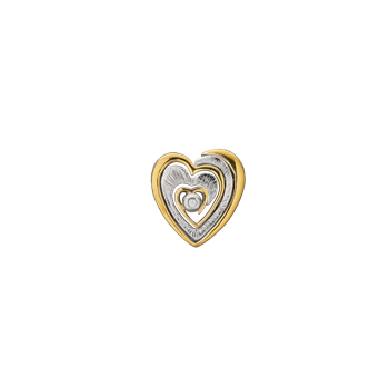 Aagaard Lås, heart twist, sølv/forgyldt