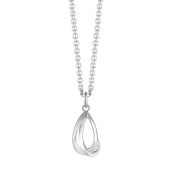 Halskæde i rhodineret sterling sølv, 45 cm – Støvring Design
