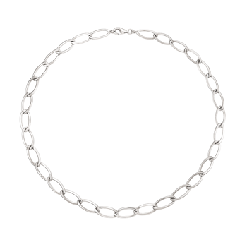 Halskæde i rhodineret sterling sølv, 41 cm – Støvring Design