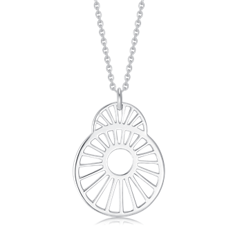 Halskæde i rhodineret sterling sølv, 24 x 20 mm – Støvring Design