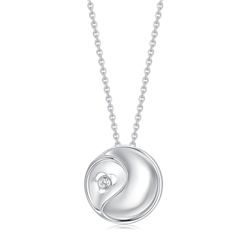 Halskæde i rhodineret sterling sølv, 45 cm – Støvring Design