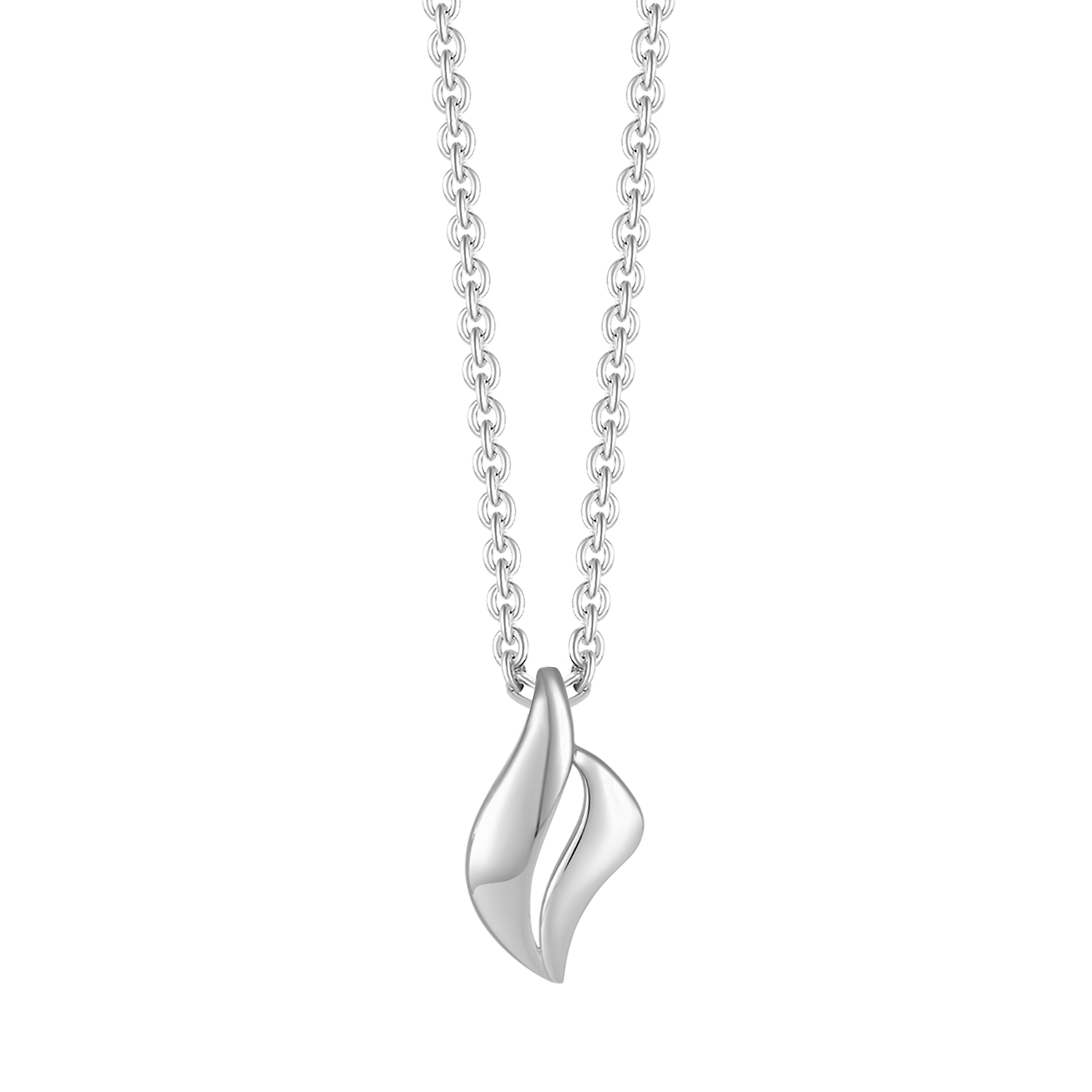 Halskæde i rhodineret sterling sølv, 45 cm – Støvring Design