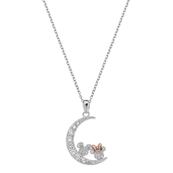 Halskæde i sterling sølv med zirkonia, 40 cm – Støvring Design