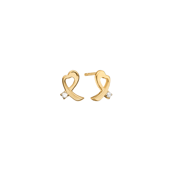 Aagaard Ørestikker, 8 karat guld med 2 0,01ct diamant