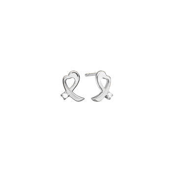 Aagaard Ørestikker, 8 karat hvidguld m 2 0,01ct dia