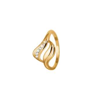 Aagaard Dame ring, 8 karat guld med 7 zirkonia