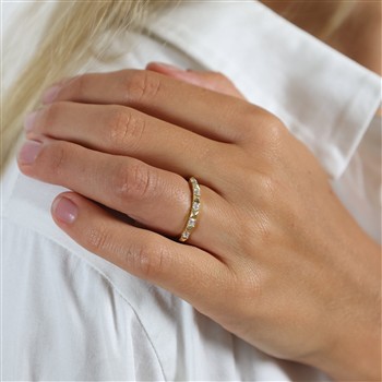 Aagaard 8 karat ring med zirkonia i 8 karat guld