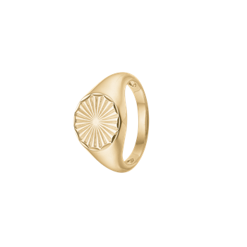 Kranz & Ziegler Magic coin ring i forgyldt sølv