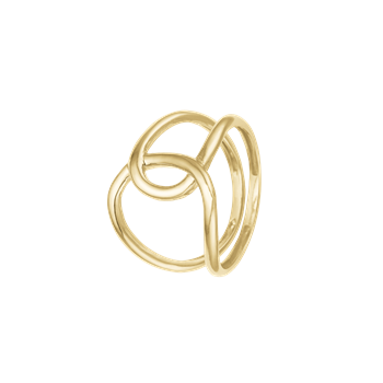 Aagaard Ring, løkke, forgyldt sølv