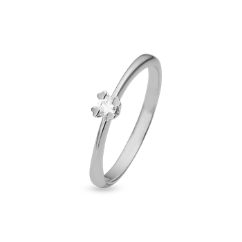 Aagaard Ring sølv labgrown diam 0,10ct w/vs
