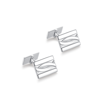 Manchetknapper i rhodineret sterling sølv, 17 x 12 mm – Støvring Design