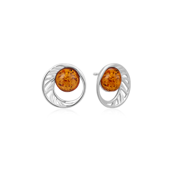Ørestikker i rhodineret sterling sølv – Støvring Design