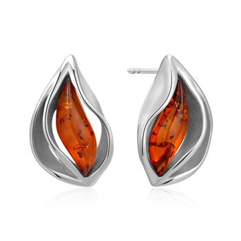 Ørestikker i rhodineret sterling sølv – Støvring Design