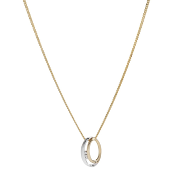 Vedhæng i 14 karat guld med diamant 0,030 ct W/SI, bicolor fra Siersbøl – forhandlet hos Houmann.dk
