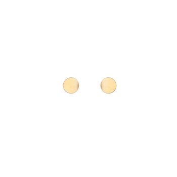 L&G ørestik sølv forgyldt 4mm dot blank