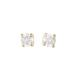 L&G ørestik 8 karat 4 greb med zirkonia, 5 mm