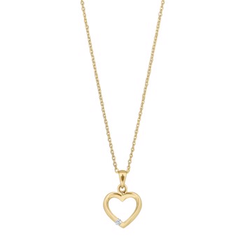 Vedhæng i 14 karat guld med diamant 0,022 ct W/SI fra Siersbøl – forhandlet hos Houmann.dk