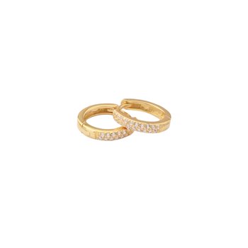 L&G creol knæk forgyldt pavé zirkonia 2,5x13mm