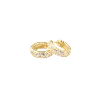 L&G klap Creol sølv forgyldt pavé zirkonia 3,8x14mm