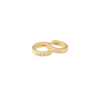 L&G klap Creol sølv forgyldt zirkonia 2,8x12mm