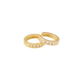L&G klap Creol sølv forgyldt zirkonia 3x15mm