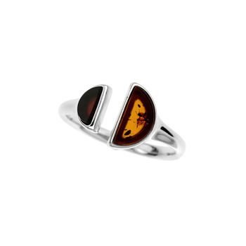 Ring i rhodineret sterling sølv med måne – Støvring Design