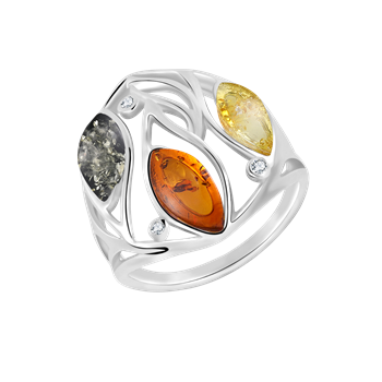 Ring i rhodineret sterling sølv med sort dråbe zirkonia – Støvring Design