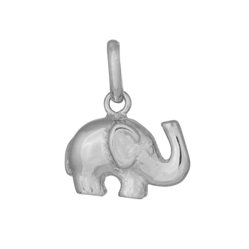Vedhæng med elefant i rhodineret sterling sølv, 11 mm fra Siersbøl – forhandlet hos Houmann.dk