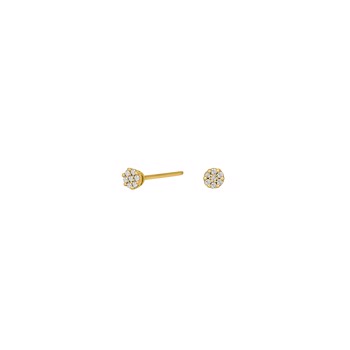 Ørestikker i 14 karat guld med diamant 0,04 ct W/SI fra Siersbøl – forhandlet hos Houmann.dk